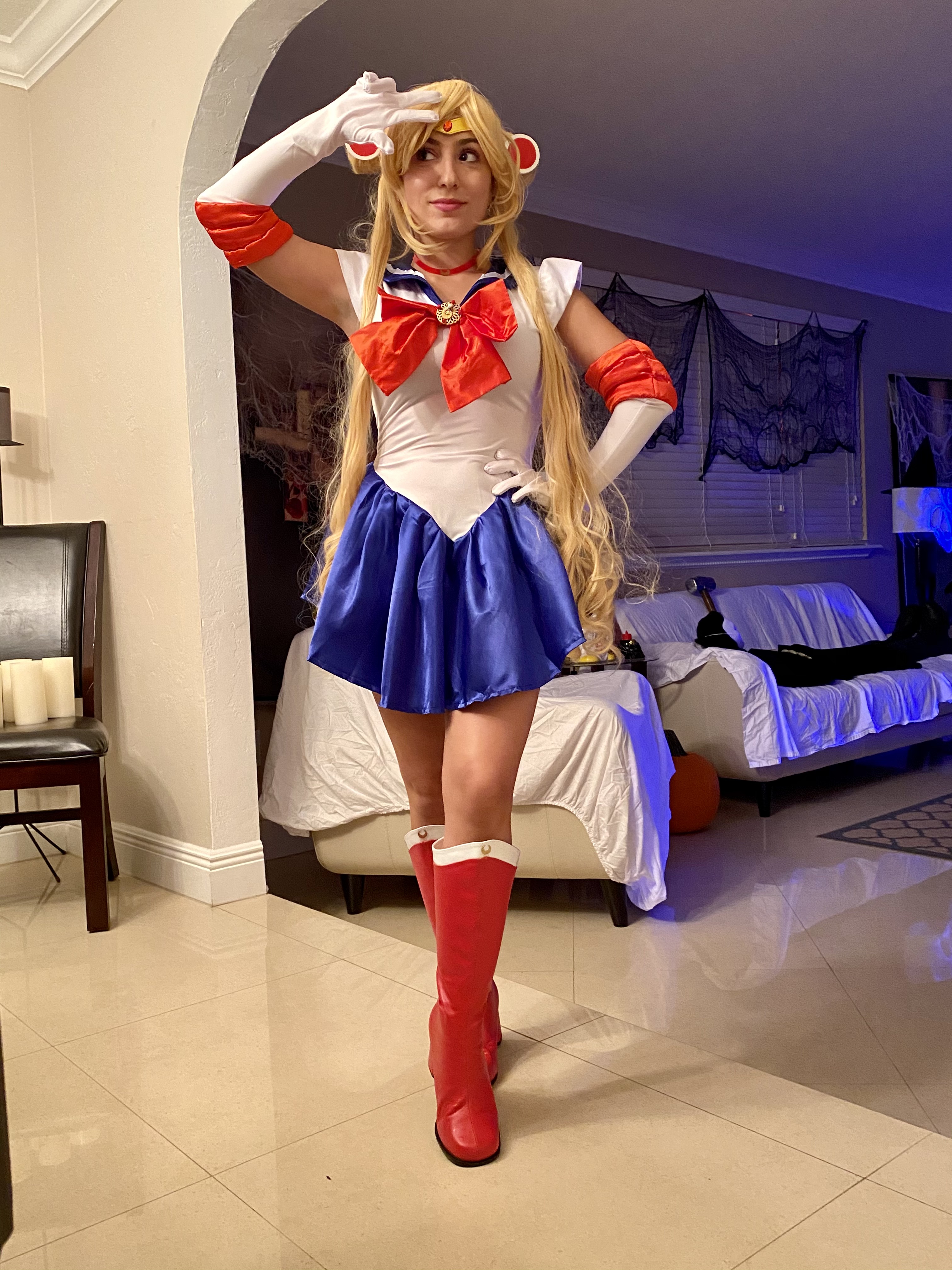 My homemade sailor moon costume! (and as much as I could get my